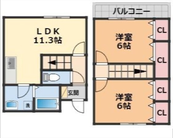 ＫアヴニールⅡの物件間取画像